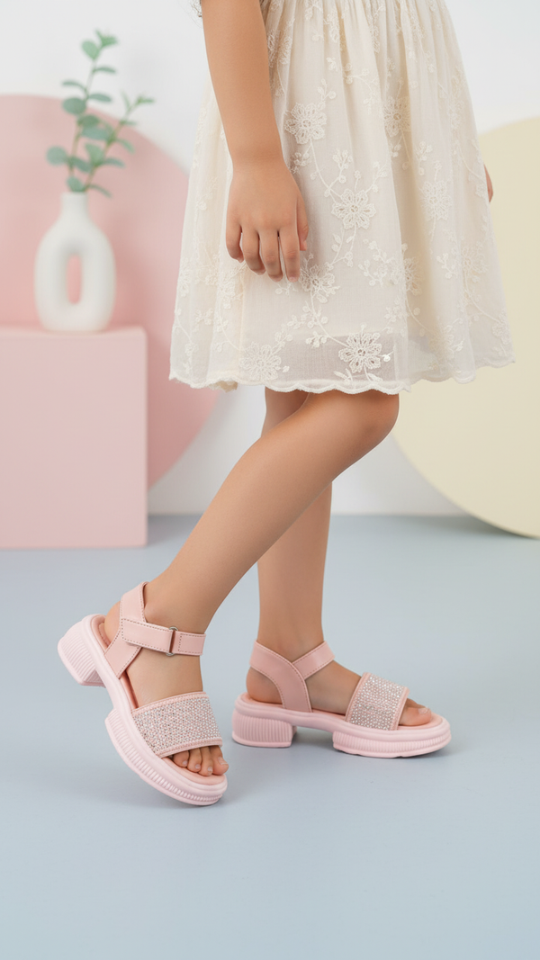 Girls Pink Formal Sandal KD5823