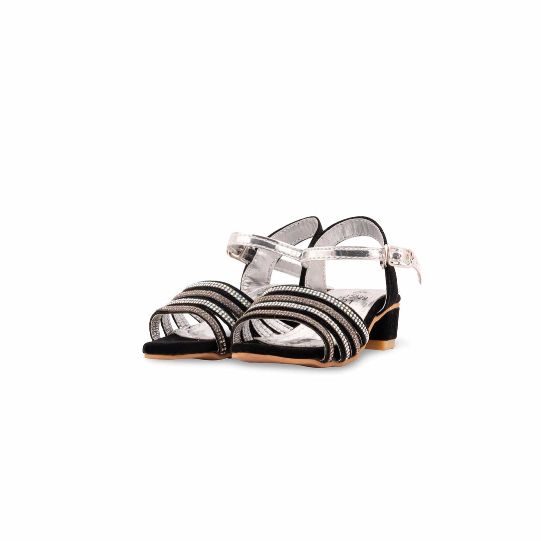 Girls Black Fancy Sandal KD5829
