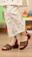 Girls Maroon Fancy Sandal KD5829
