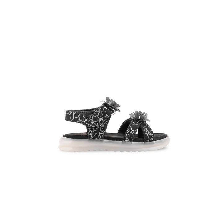Girls Black Casual Sandal KD5832