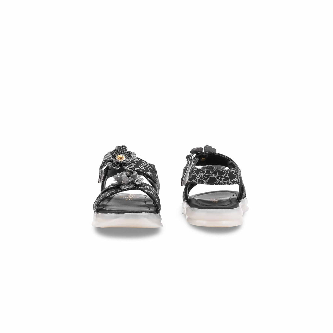 Girls Black Casual Sandal KD5832