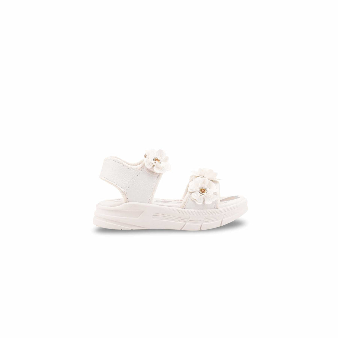 Girls White Casual Sandal KD5833