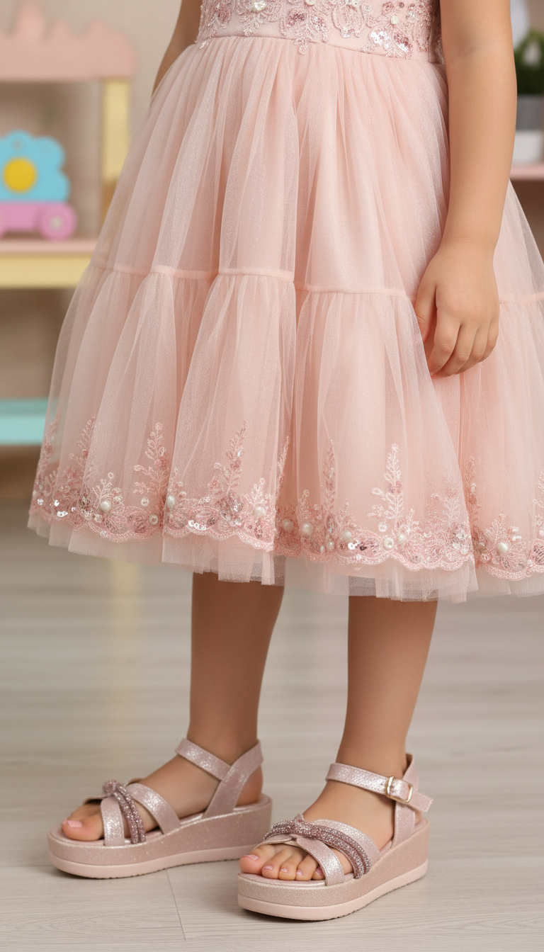 Girls Pink Fancy Sandal KD5838