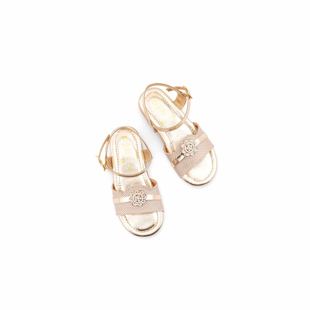 Girls Golden Fancy Sandal KD5842