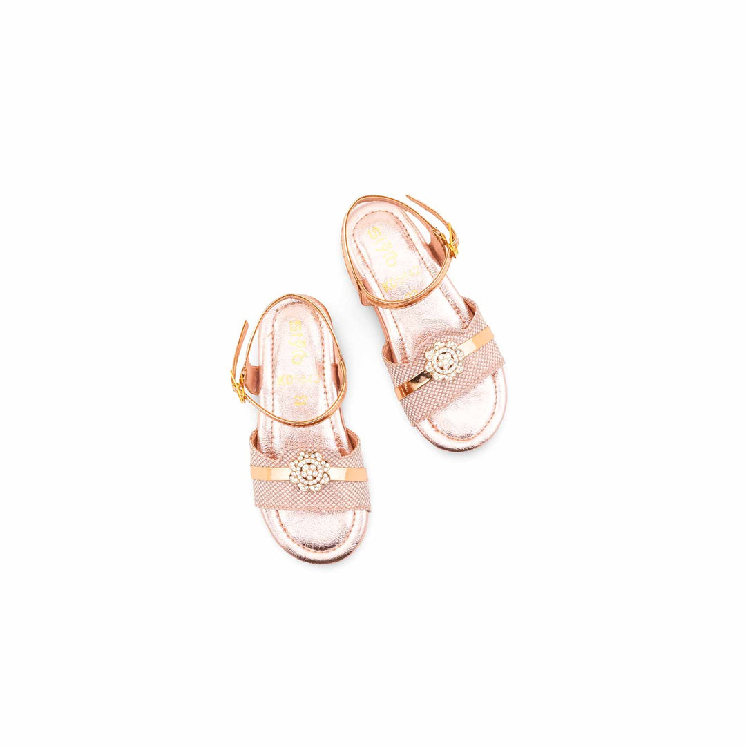 Girls Peach Fancy Sandal KD5842