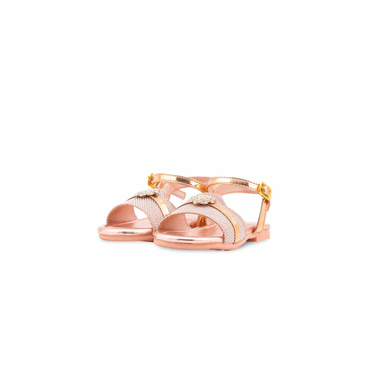 Girls Peach Fancy Sandal KD5842