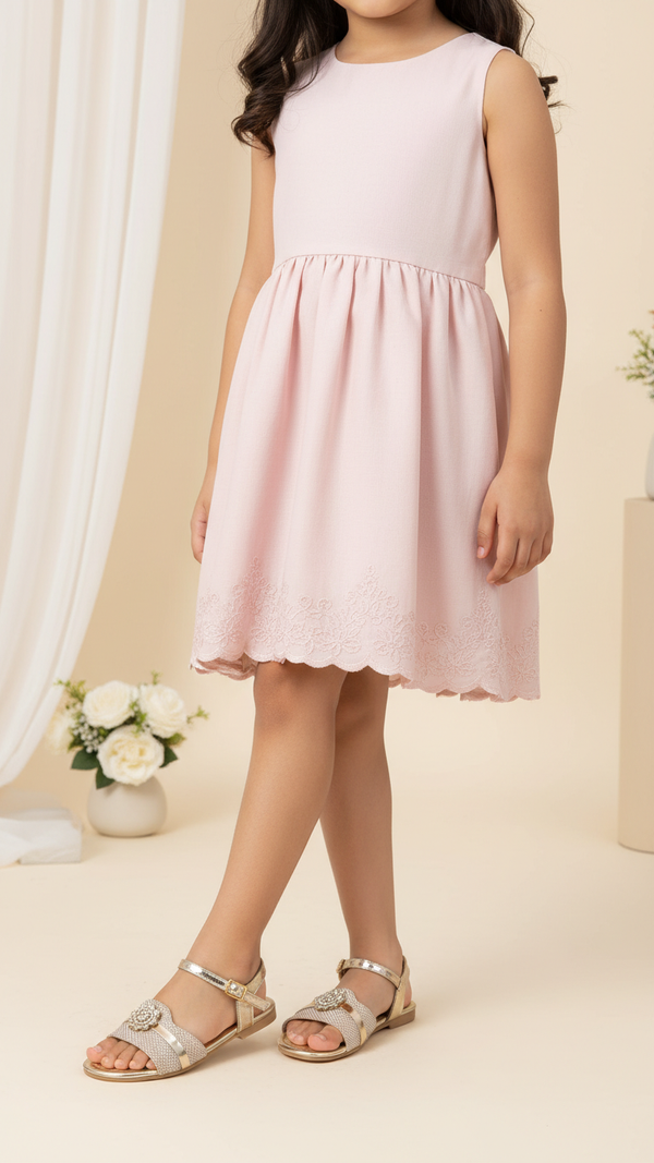 Girls Peach Fancy Sandal KD5842