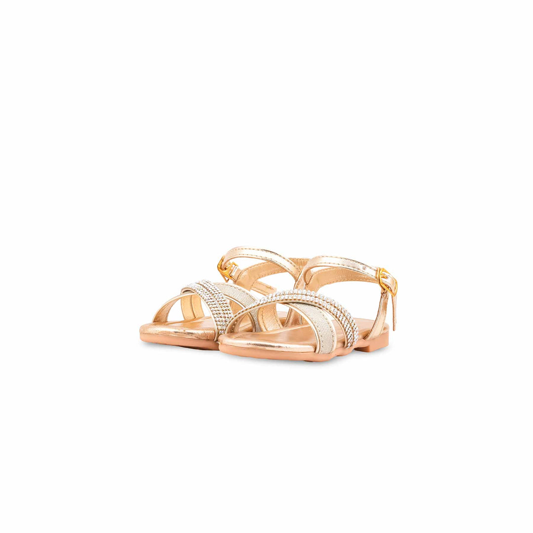 Girls Golden Fancy Sandal KD5844