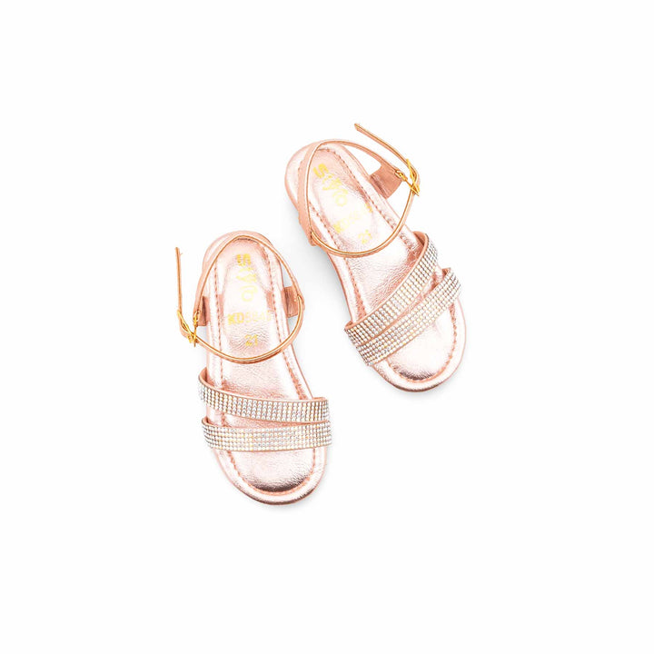 Girls Peach Fancy Sandal KD5845