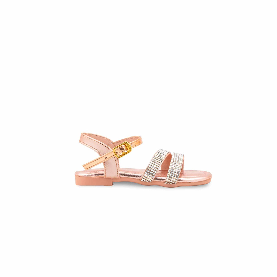 Girls Peach Fancy Sandal KD5845