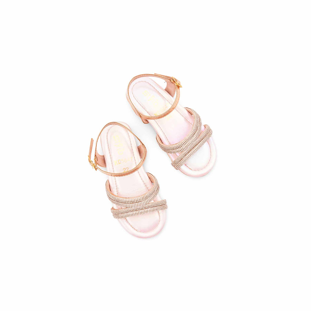 Girls Peach Fancy Sandal KD5847