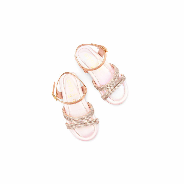 Girls Peach Fancy Sandal KD5847