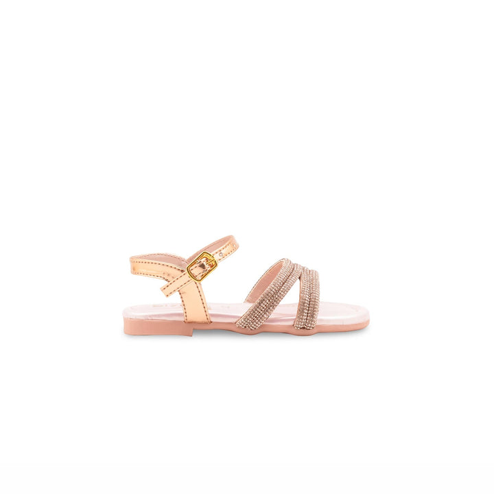 Girls Peach Fancy Sandal KD5847