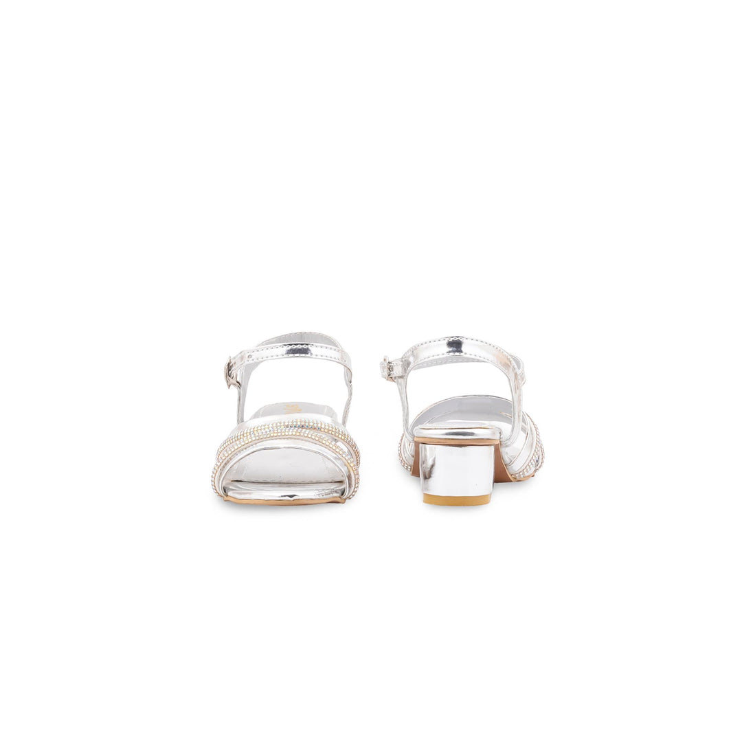 Girls Silver Fancy Sandal KD5849