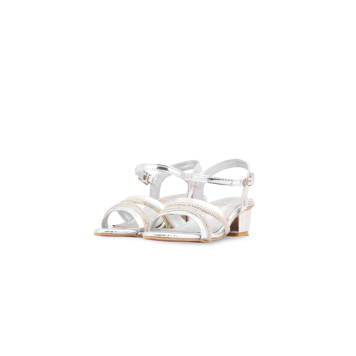 Girls Silver Fancy Sandal KD5849