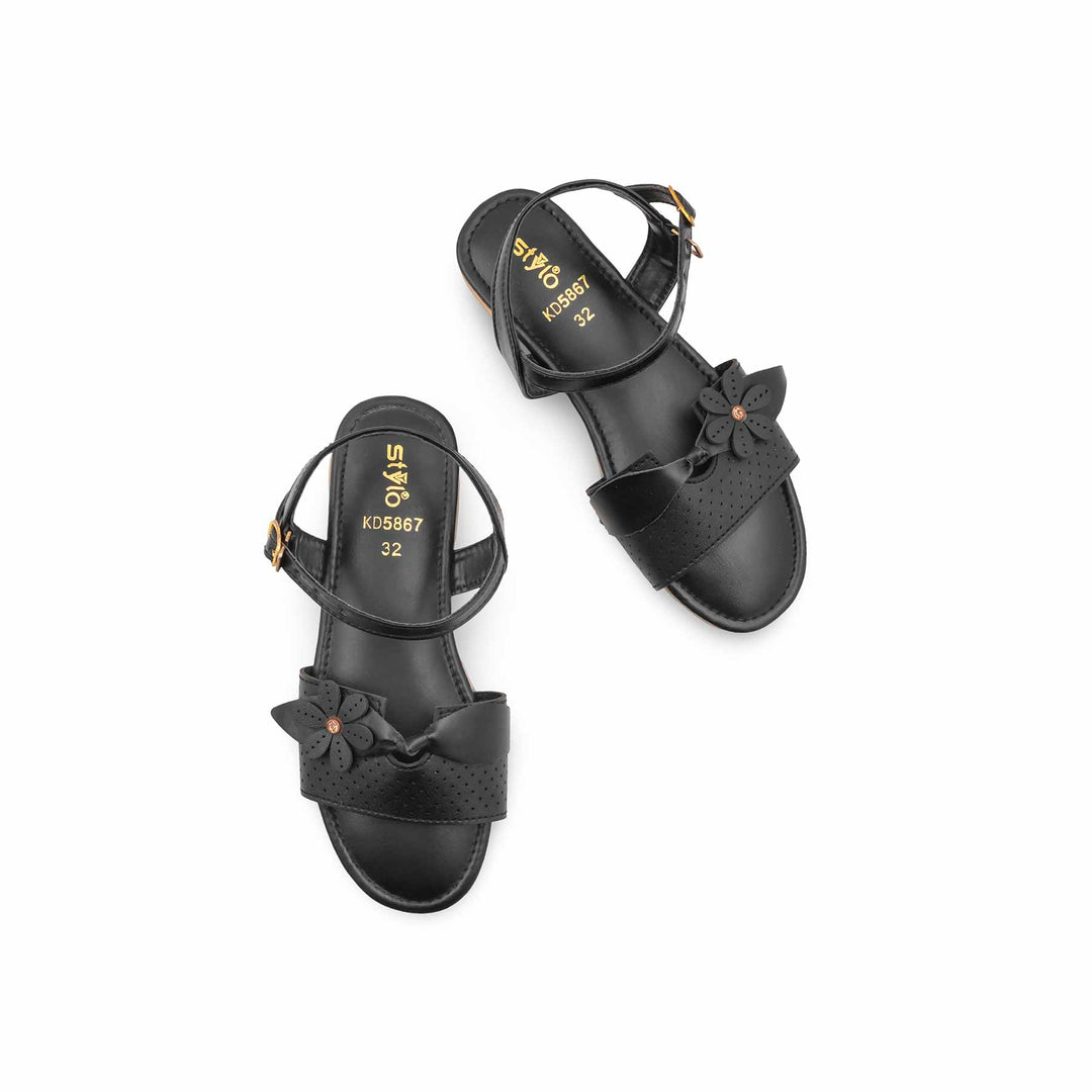 Girls Black Formal Sandal KD5867
