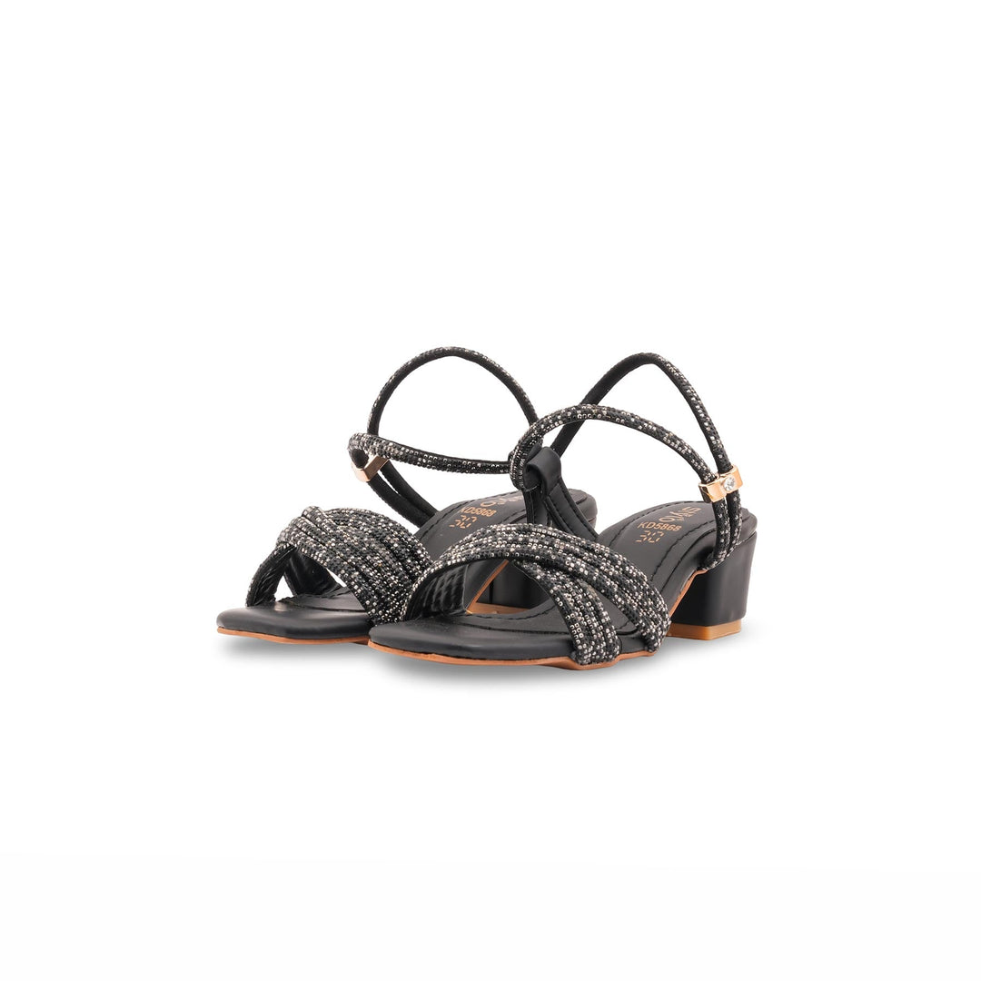 Girls Black Fancy Sandal KD5868