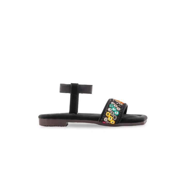 Girls Black Casual Sandal KD5873