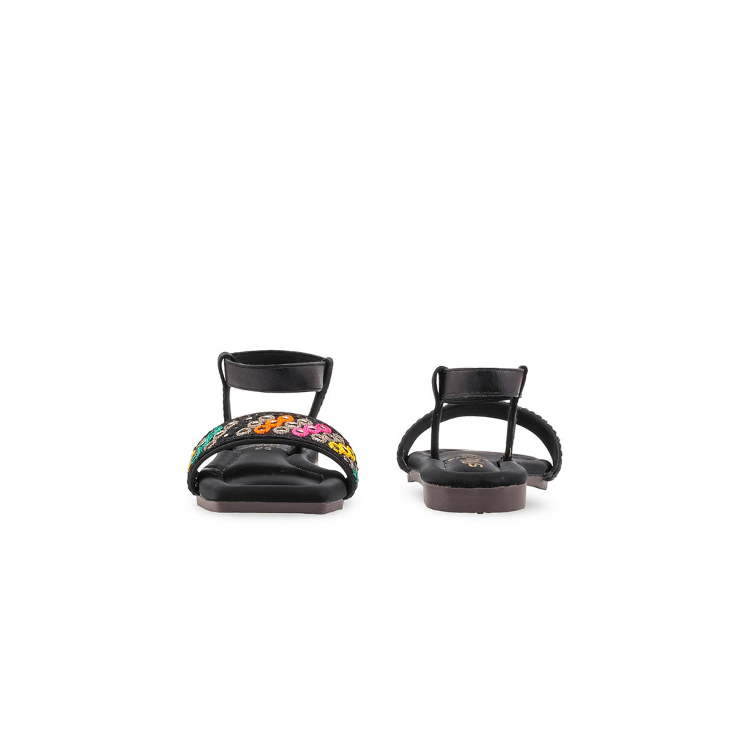 Girls Black Casual Sandal KD5873