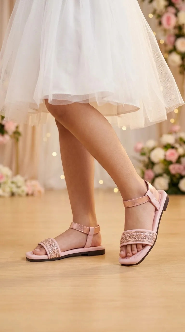 Girls Pink Casual Sandal KD5874