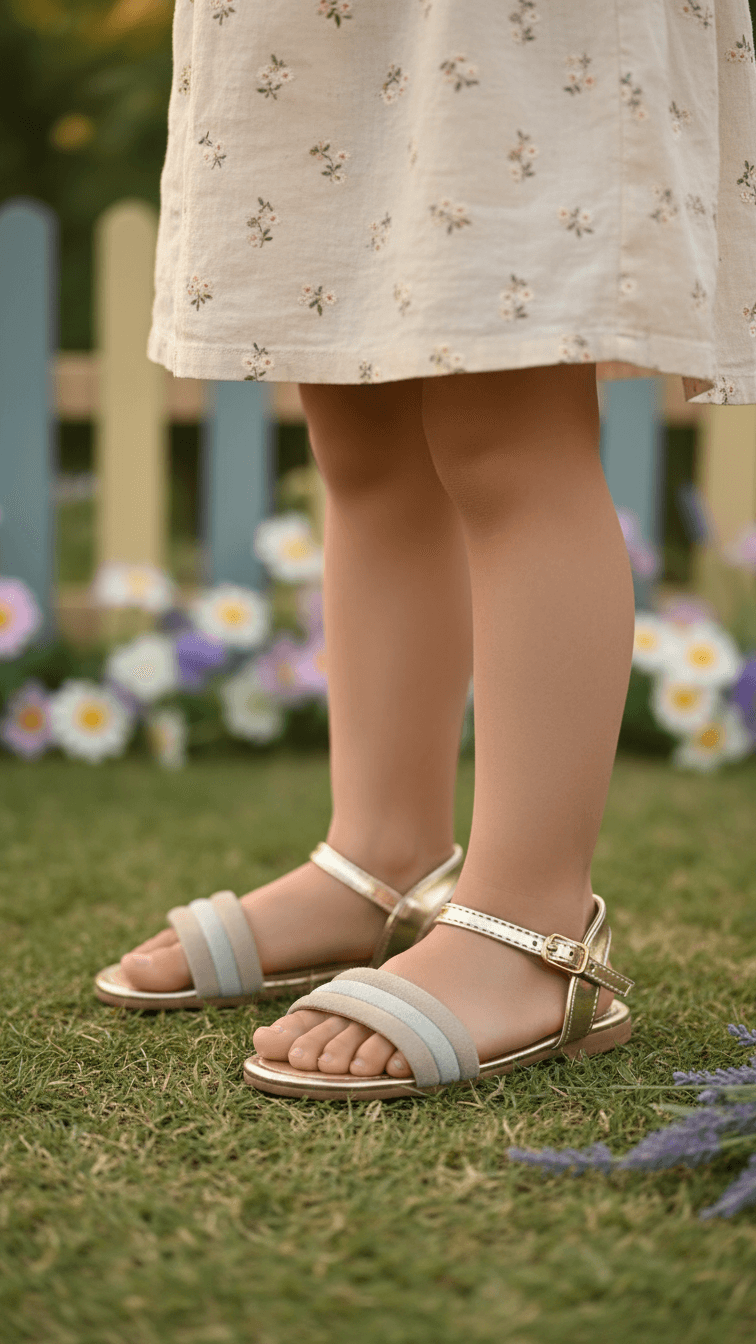 Girls Golden Fancy Sandal KD5877