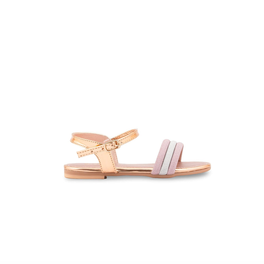 Girls Peach Fancy Sandal KD5877