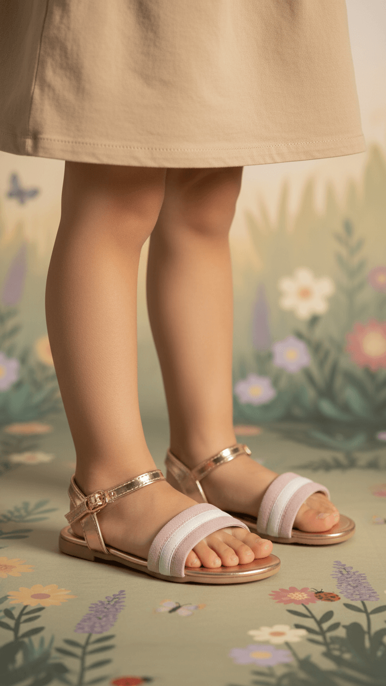 Girls Peach Fancy Sandal KD5877