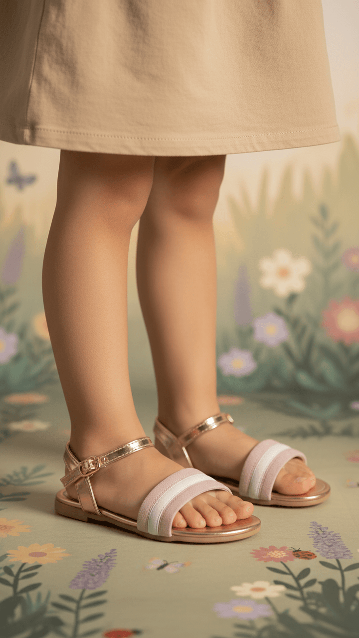 Girls Peach Fancy Sandal KD5877