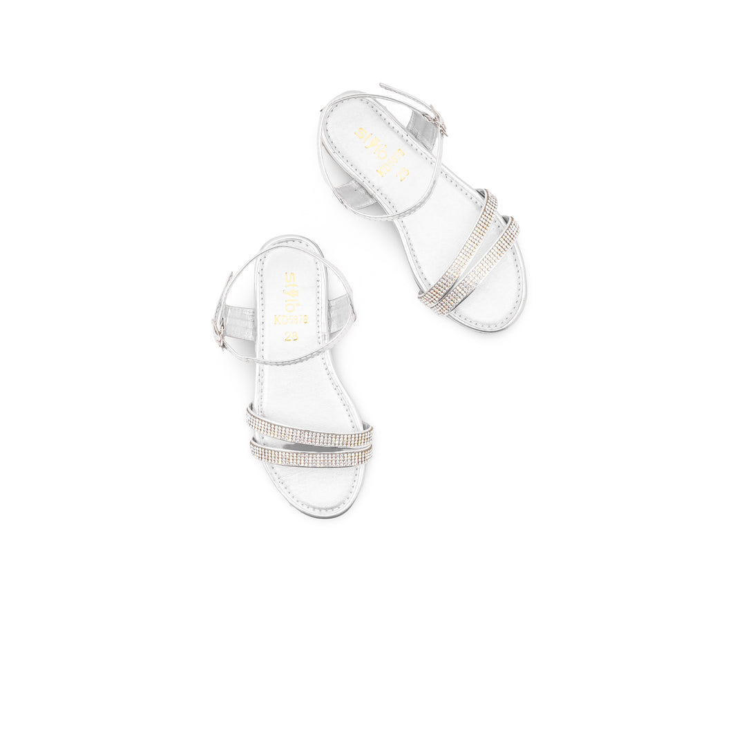Girls Silver Fancy Sandal KD5878