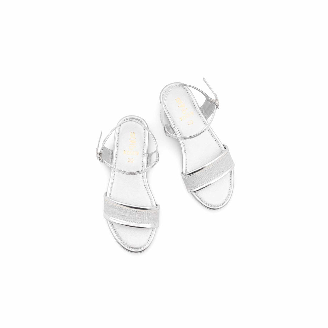 Girls Silver Fancy Sandal KD5879