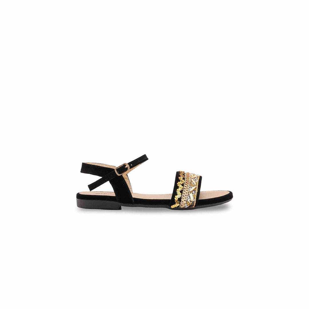 Girls Black Formal Sandal KD5882