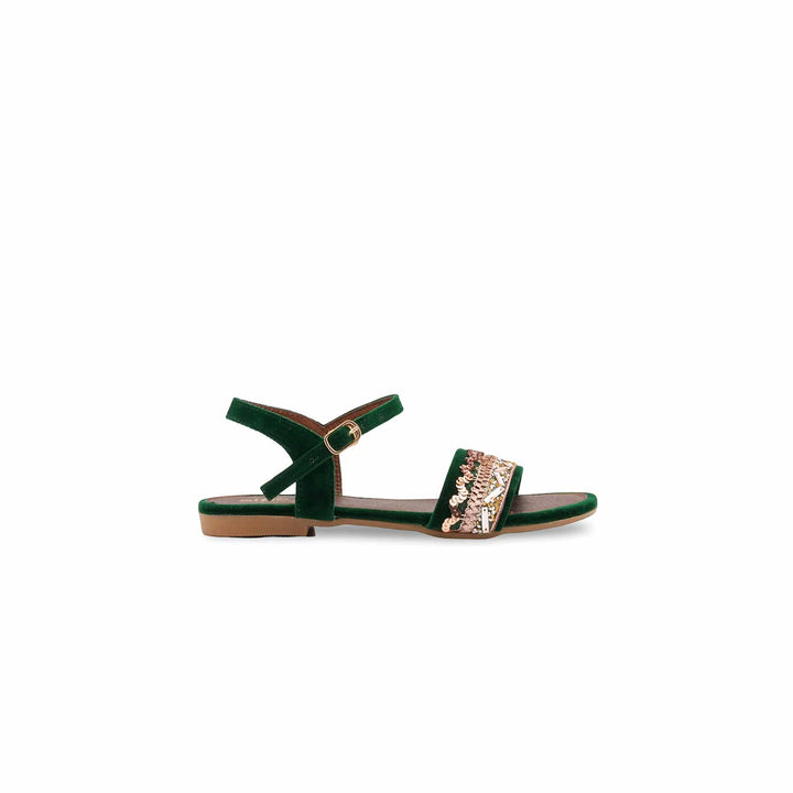 Girls Green Formal Sandal KD5882