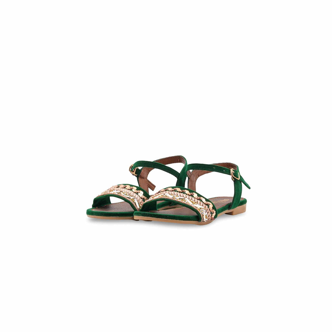Girls Green Formal Sandal KD5882