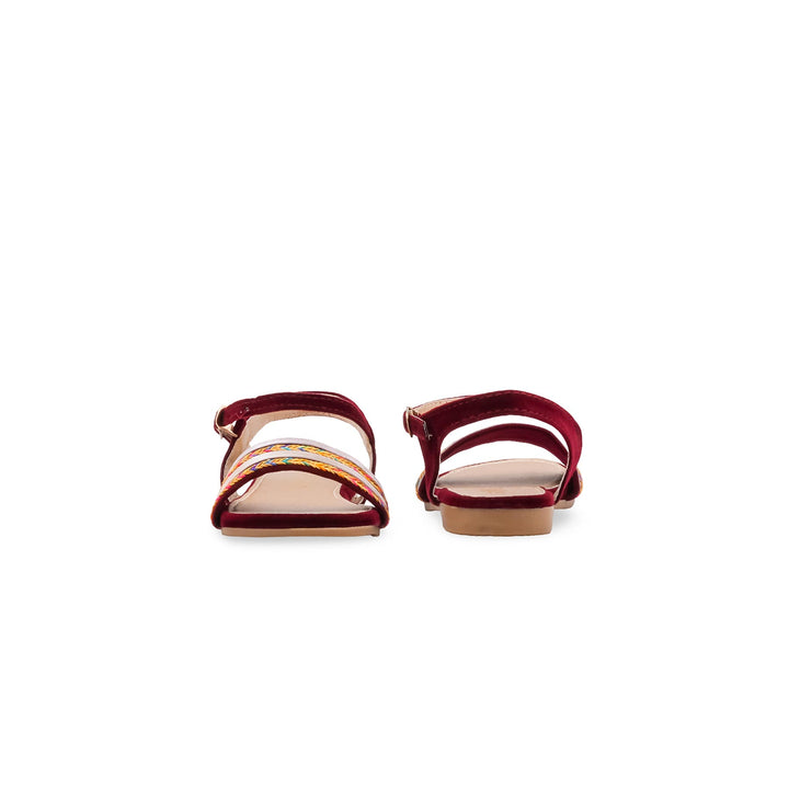 Girls Maroon Formal Sandal KD5883