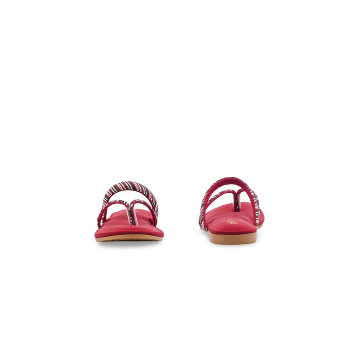 Girls Maroon Fancy Slipper KD5887