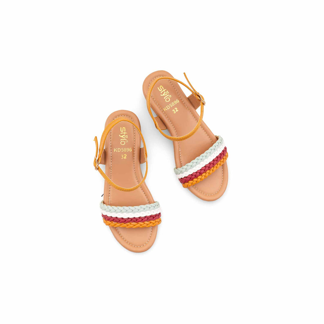 Girls Yellow Formal Sandal KD5896