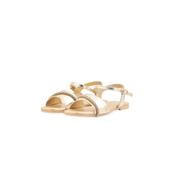 Girls Golden Formal Sandal KD5899