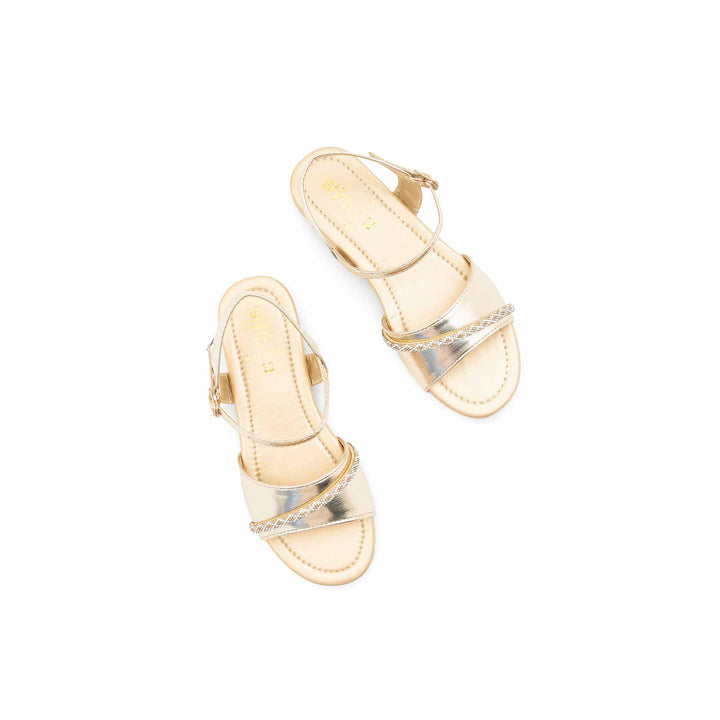 Girls Golden Formal Sandal KD5899