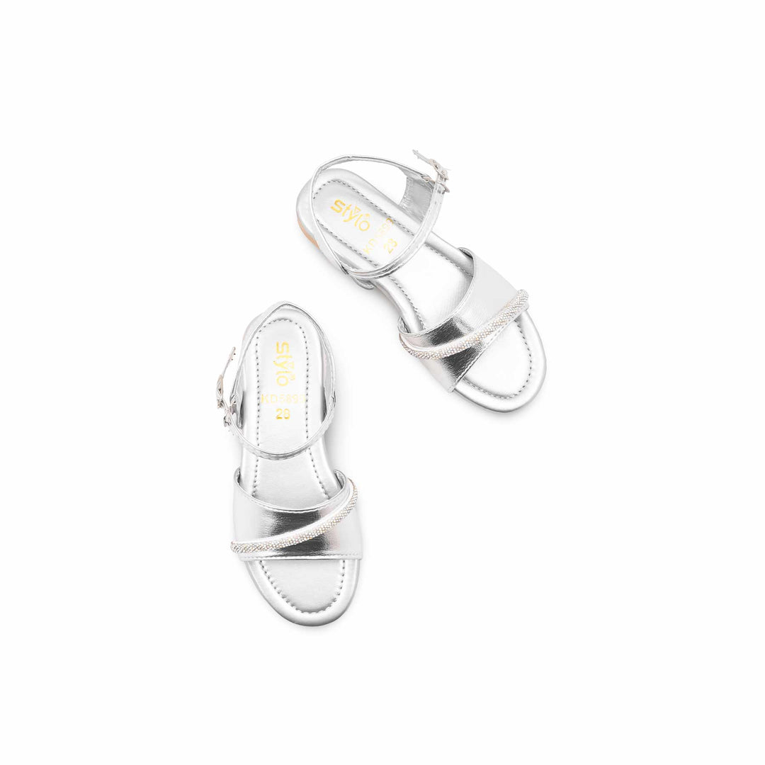 Girls Silver Formal Sandal KD5899