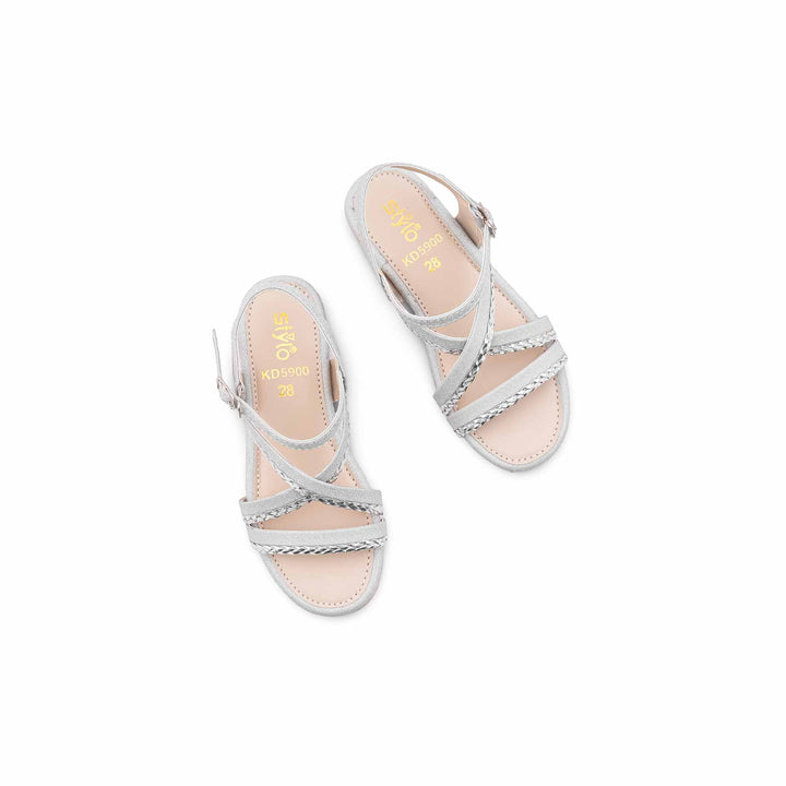 Girls Silver Fancy Sandal KD5900