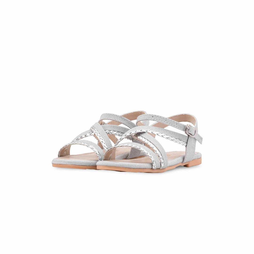Girls Silver Fancy Sandal KD5900