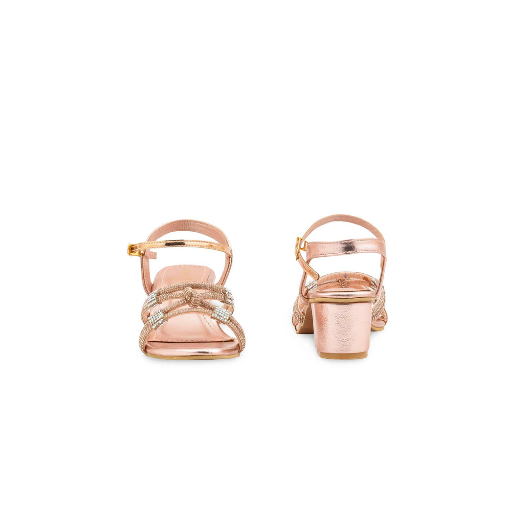 Girls Peach Fancy Sandal KD5901