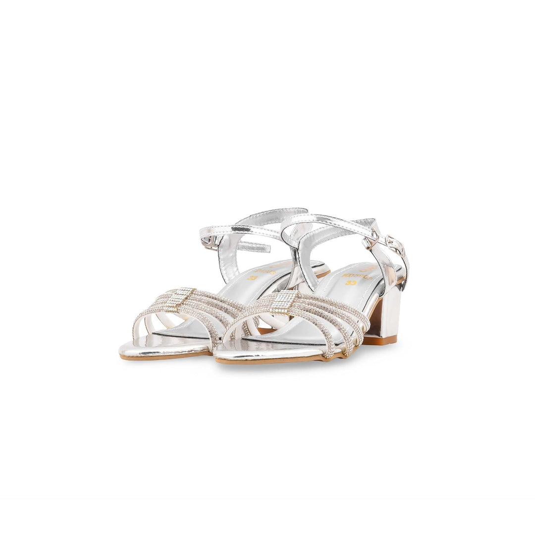Girls Silver Fancy Sandal KD5903