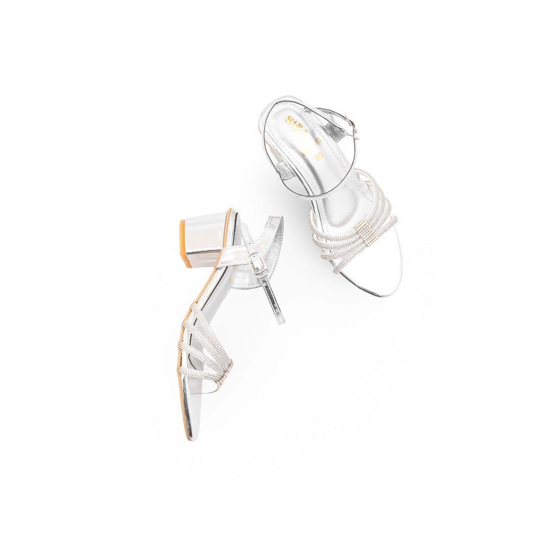 Girls Silver Fancy Sandal KD5903