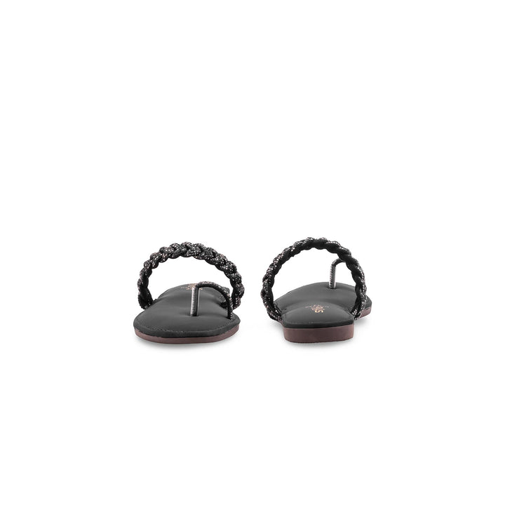 Girls Black Fancy Slipper KD5920
