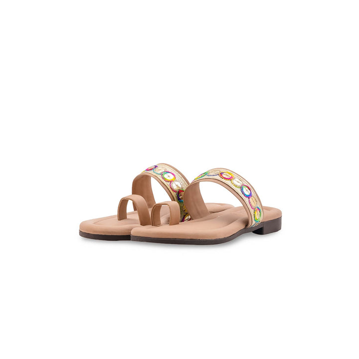 Girls Golden Casual Slipper KD5921