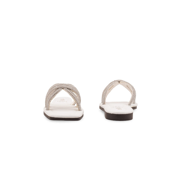 Girls White Fancy Slipper KD5924