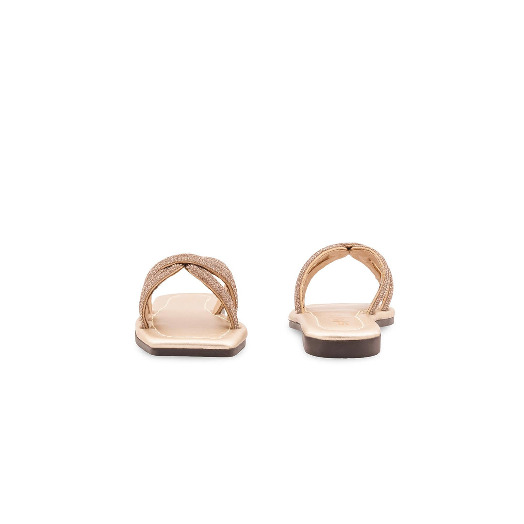 Girls Golden Fancy Slipper KD5924