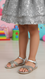 Girls Silver Fancy Sandal KD5933