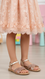 Girls Peach Fancy Sandal KD5933
